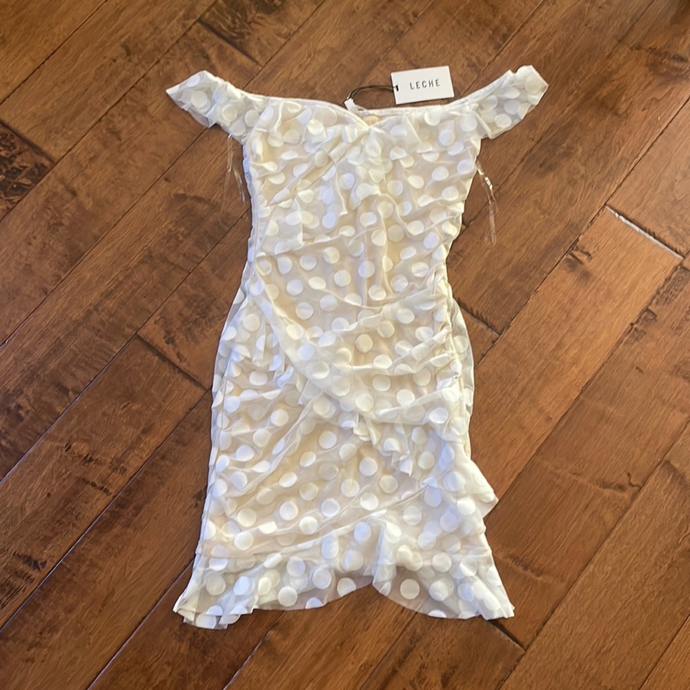 Polka dot bodycon dress